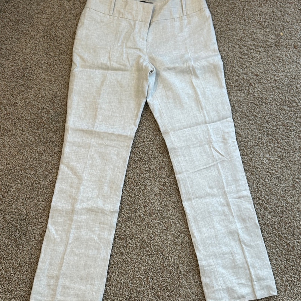 The Limited Cassidy Fit Beige Shimmer Pants - 8R Lined